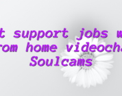 Chat support jobs work from home videochat Soulcams