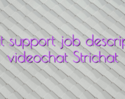 Chat support job description videochat Strichat