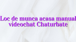 Loc de munca acasa manual videochat Chaturbate