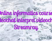 Online informatics courses videochat interpret videochat Streamray