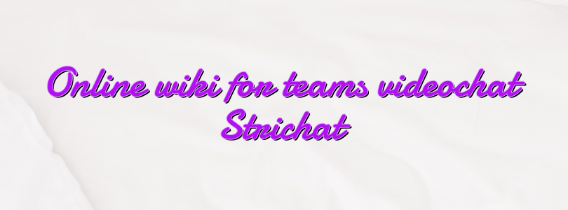 Online wiki for teams videochat Strichat