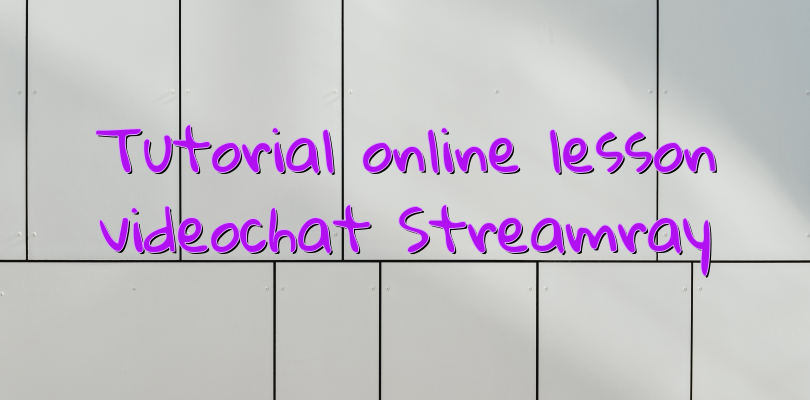 Tutorial online lesson videochat Streamray