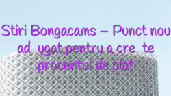 Stiri Bongacams – Punct nou adăugat pentru a crește procentul de plată